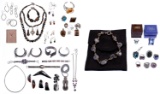 10k Yellow Gold and Sterling Silver Jewelry Assortment