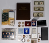 US and World: Coin, Currency and Token Assortment