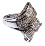 14k White Gold and Diamond Ring