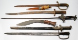 Military, Masonic and Decorative Bayonet, Sword and Knife Assortment