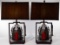 Asian Temple Bell Table Lamps