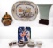 English Stoneware Platter with Asian Item Assortment