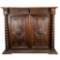 British Colonial Carved Wood Cabinet