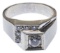 14k White Gold and Diamond Ring