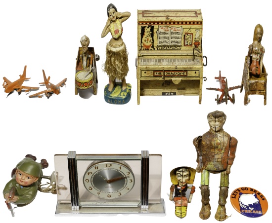 Collectible Clock and Toy Assortment