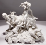 Royal Vienna 'Kids with Goat' Porcelain Figurine