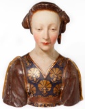 'La Belle Florentine' Reproduction Polychrome Terracotta Bust