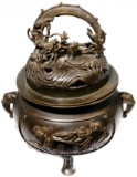 Japanese Bronze Dragon Censer