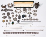 Sterling Silver and European Silver (800) Jewelry Assortment