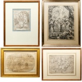 19th Century Drawing and Watercolor Assortment