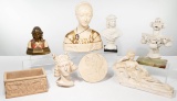 Classical Style Composite and Ceramic Sculpture Assortment