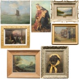 Unknown Artists (American, 20th Century) Oil Painting Assortment