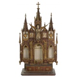 Gothic Revival Carved Wood Altar