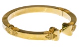 22k Yellow Gold Hinged Bangle Bracelet