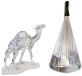 Swarovski Crystal Vase and Camel Figurine