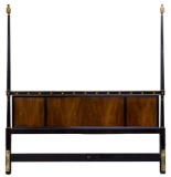 Mahogany, Black and Gilt King Size Headboard