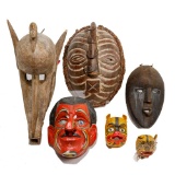 Multi-Cultural Carved Mask Assortment