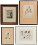 Early 20th Century Signed Etching Assortment
