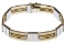 14k White and Yellow Gold Link Bracelet