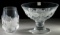 Lalique Crystal 'Hedera' Vase and 'Olonne' Compote