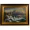 Thomas Kinkade (American, 1958-2012) 'Conquering the Storms' Offset Lithograph on Canvas
