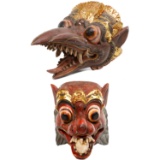 Balinese Carved Wood Masks