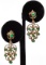 14k Gold, Emerald and Diamond Earrings