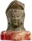 Asian Metal and Wood Deity Bust