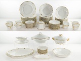 Hutschenreuther 'The Blenheim' Gold Trimmed White China Service