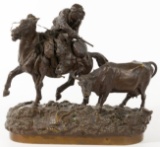 Vassili Yacovlevitch Gratchev (Russian, 1831-1905) 'Cattle Thief' Bronze Sculpture