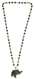 18k and 14k Yellow Gold and Jadeite Jade Necklace and Pendant