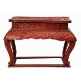 Chinese Cinnabar Stool