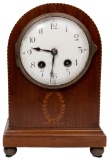 Mahogany Inlaid Mantel Clock