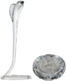 Daum Cobra and Baccarat Crystal Ashtray