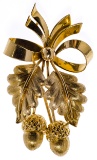 Tiffany & Co 18k Yellow Gold Acorn Brooch / Pendant