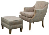 Upholstered Chair and Ottoman