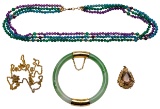 14k Yellow Gold and Gold Filled Semi-Precious Jewelry Assortment