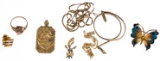 18k, 14k and 10k Yellow Gold Jewelry Assortment