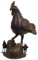 Nigerian Benin Bronze Rooster Sculpture