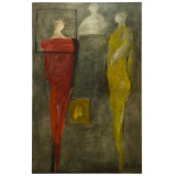 Agnese Udinotti (Greek / American, b.1940) 'Allegory 35' Oil on Canvas