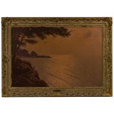Jacobus Leonardus van der Meide (Dutch, 1910-2002) 'Mediterranean Sunset' Oil on Canvas