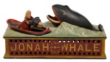 (Attributed to) Shepard Hardware 'Jonah and The Whale' Cast Iron Mechanical Bank