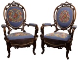 Victorian Mahogany Arm Chairs