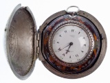 George Prior Sterling Silver Triple Case Pocket Watch and Storage Box