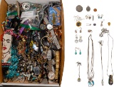 10k Gold, Sterling Silver and Costume Jewelry and Wrist Watch Assortment