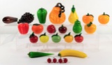 Glass Fruit and Vegetable Assortment