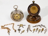 10k Gold Watch Chain, Pocket Watch and Accessory Assortment