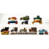 Tin Toy Car and Train Assortment