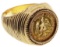 Mexican Gold Coin in 18k Yellow Gold Ring