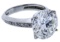 Platinum and 9.10 Carat Diamond Ring